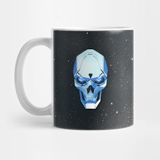 cyber skull on space backdrop Mug